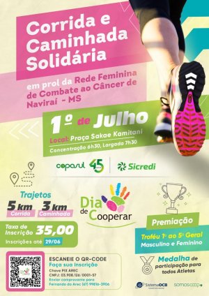 Copasul e Sicredi realizam Corrida e Caminhada Solidária no Dia de Cooperar 2023
